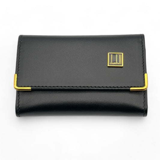 dunhill London Leather Key Case 6 Rings Black w/ Box & Dust Bag