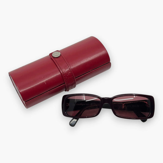 Salvatore Ferragamo Sunglasses 2056 377/5 Brown Frame Italy W/ Case Box