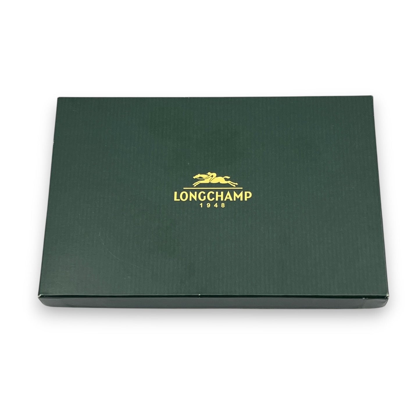 Longchamp Leather Card Holder Black with Box