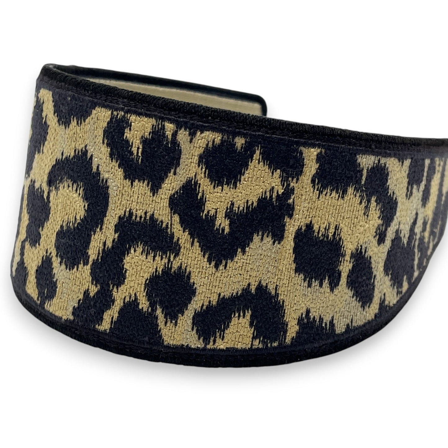 Christian Dior Wide Headband in Beige Leopard