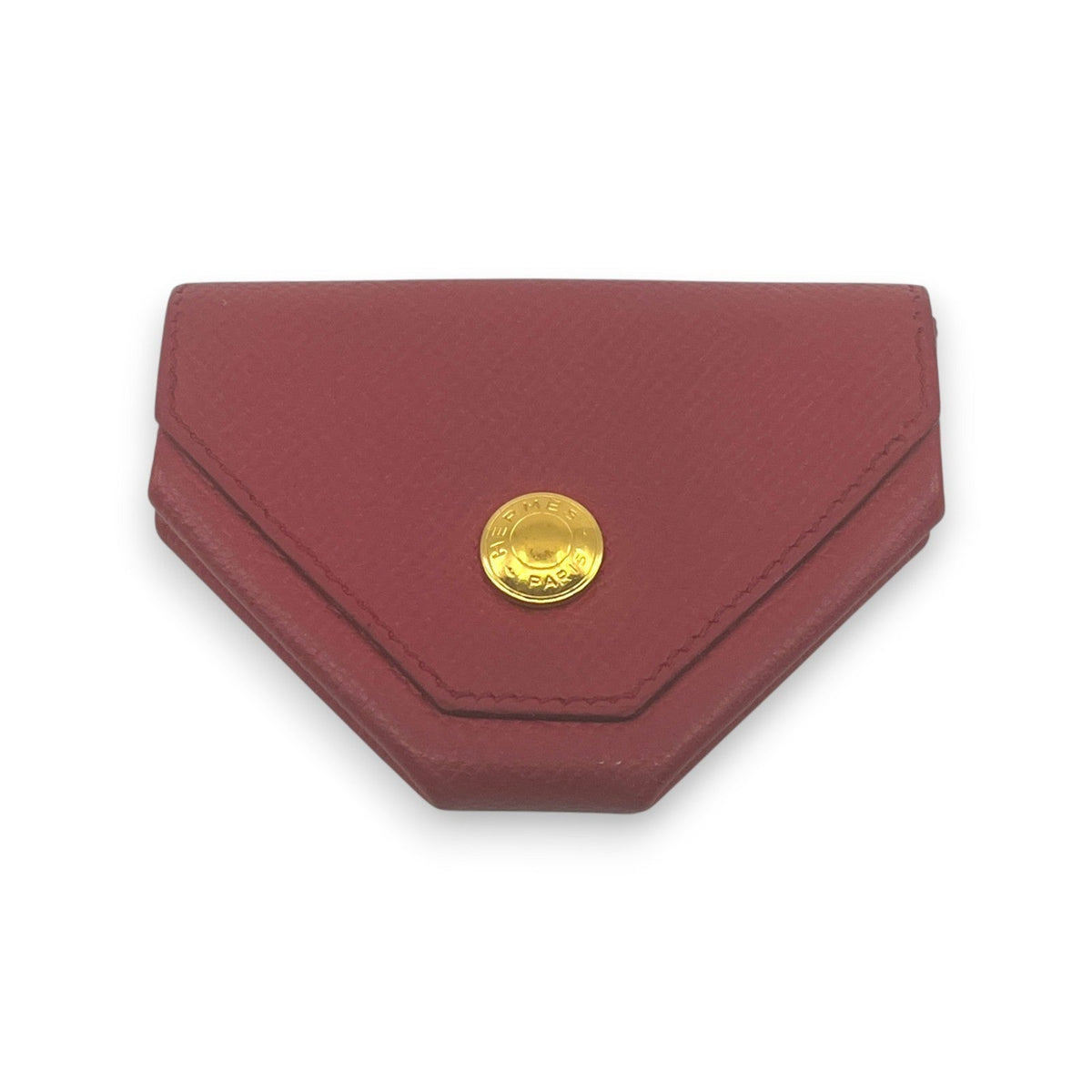Hermes Le 24 Coin Purse in Red Epsom Leather with Gold Tone Hardware