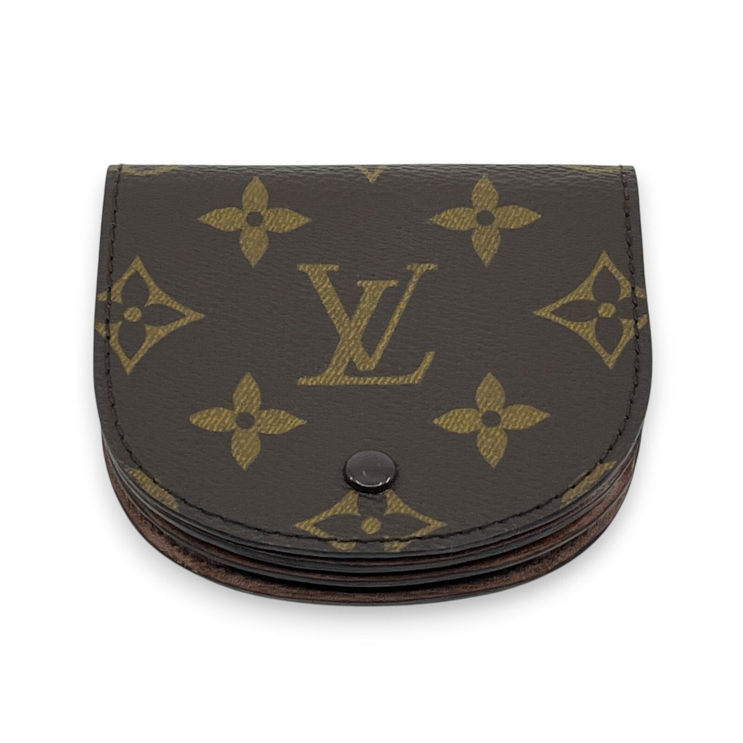 Louis Vuitton Monogram Porte-Monnaie Gousset Coin Purse Brown