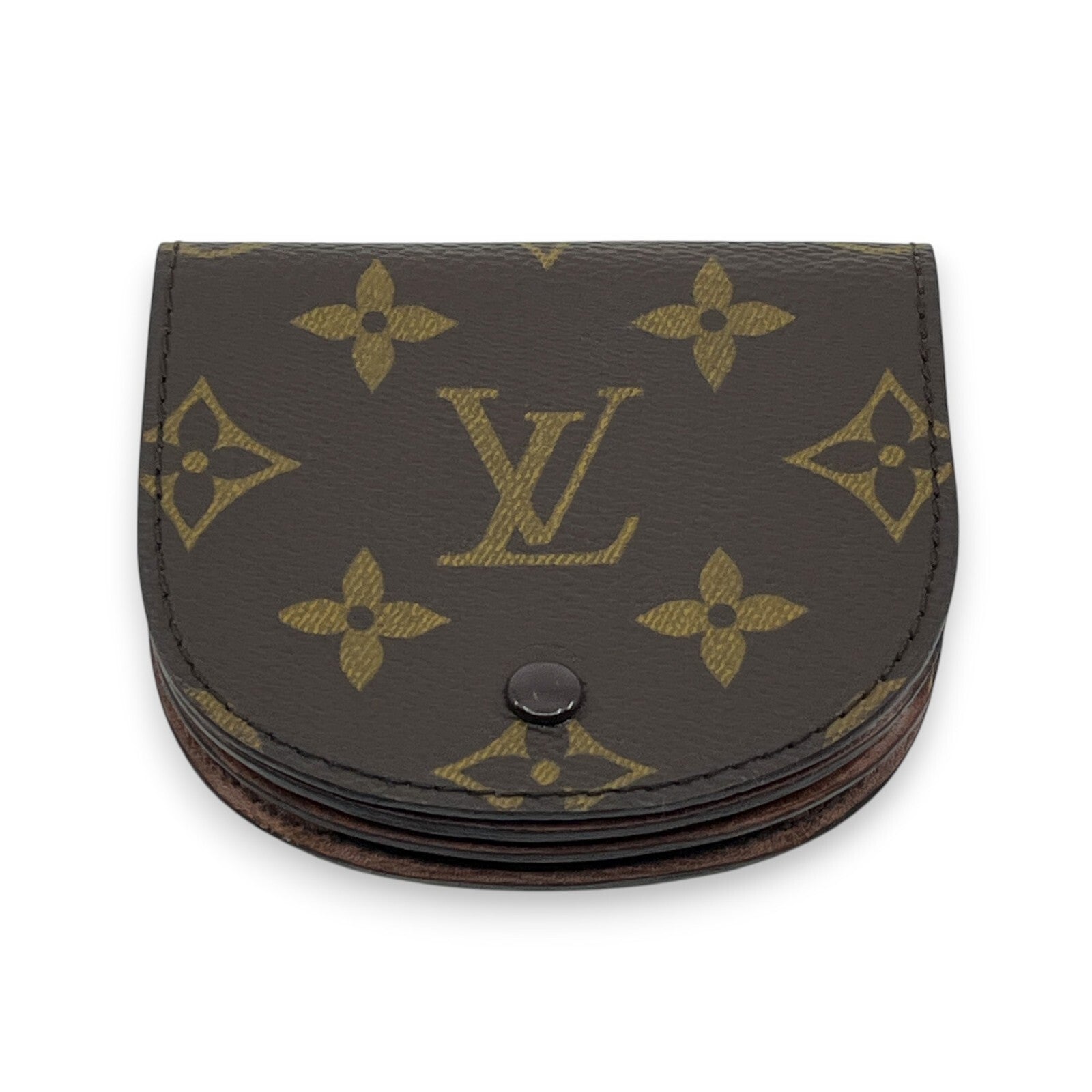 Louis Vuitton Monogram Porte-Monnaie Gousset Coin Purse Brown
