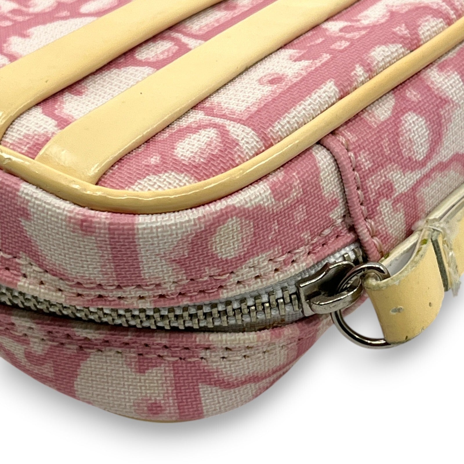 Christian Dior Trotter Pouch in Pink PVC with Number 2 patch