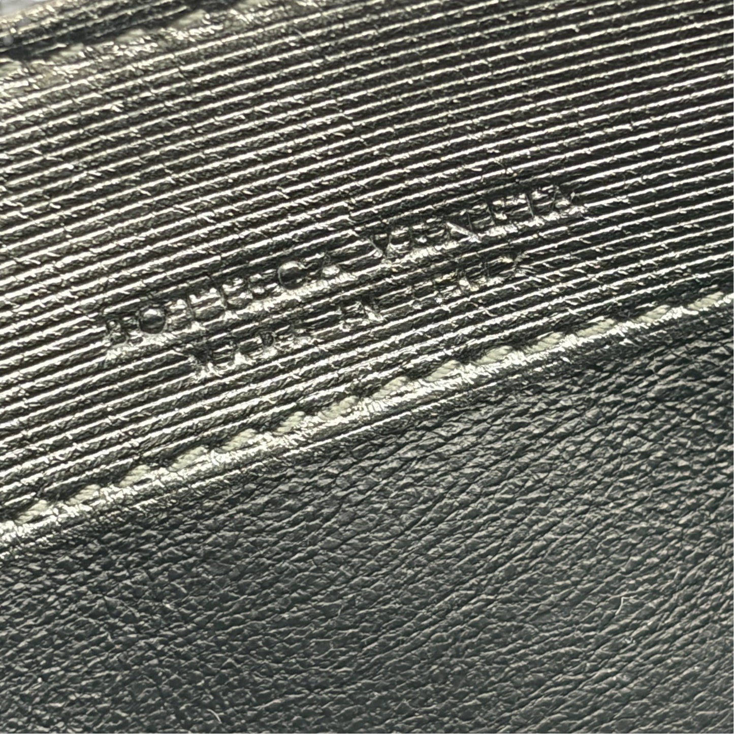 Bottega Veneta Intrecciato Long Wallet Silver Leather w/ Box