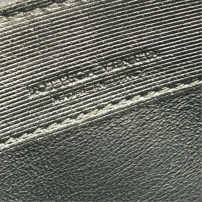 Bottega Veneta Intrecciato Long Wallet Silver Leather w/ Box