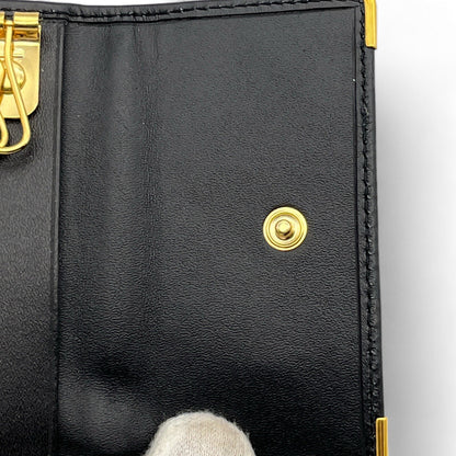 dunhill London Leather Key Case 6 Rings Black w/ Box & Dust Bag