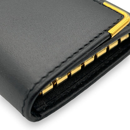 dunhill London Leather Key Case 6 Rings Black w/ Box & Dust Bag