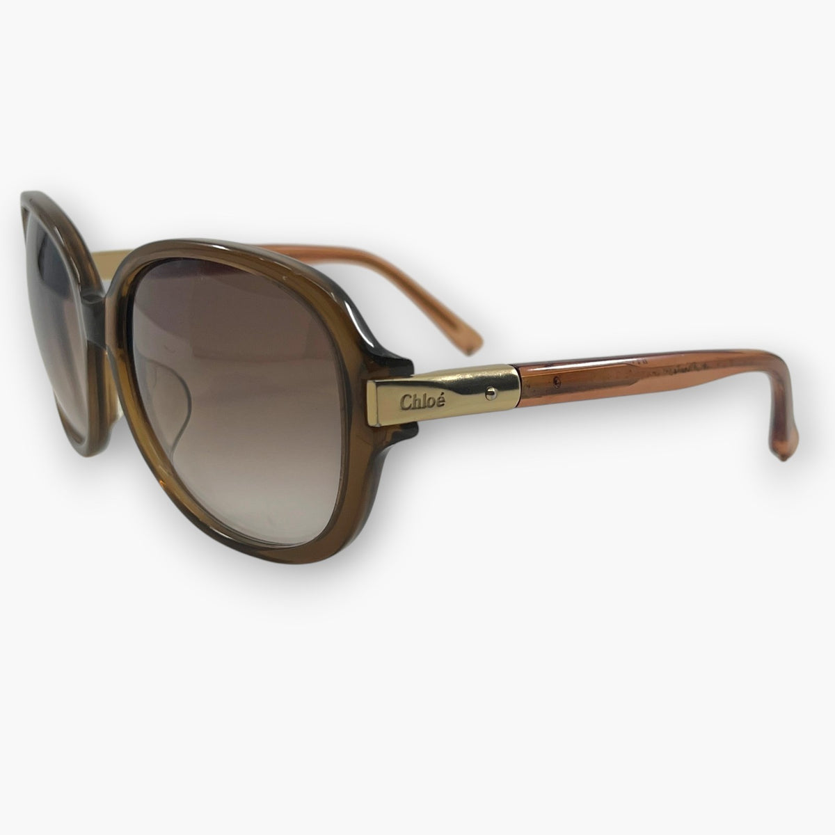 Chloe Sunglasses CL2218 C02 Brown Made in France W/ Full Box Set Card