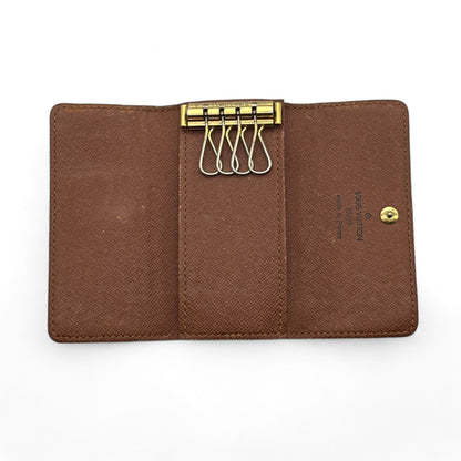 Louis Vuitton Monogram Minlan Multicles 4 Hooks Key Case Brown