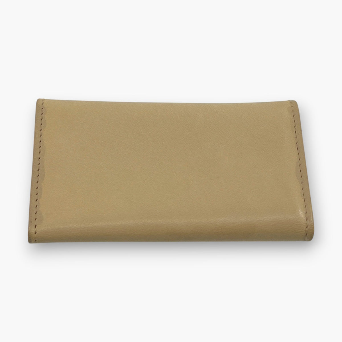 BALLY Leather Key Case 6 Hooks Beige Gold Tone Logo Made in Italy