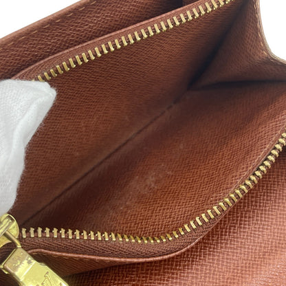 Louis Vuitton Monogram Porte Monnaie Zip Wallet Brown