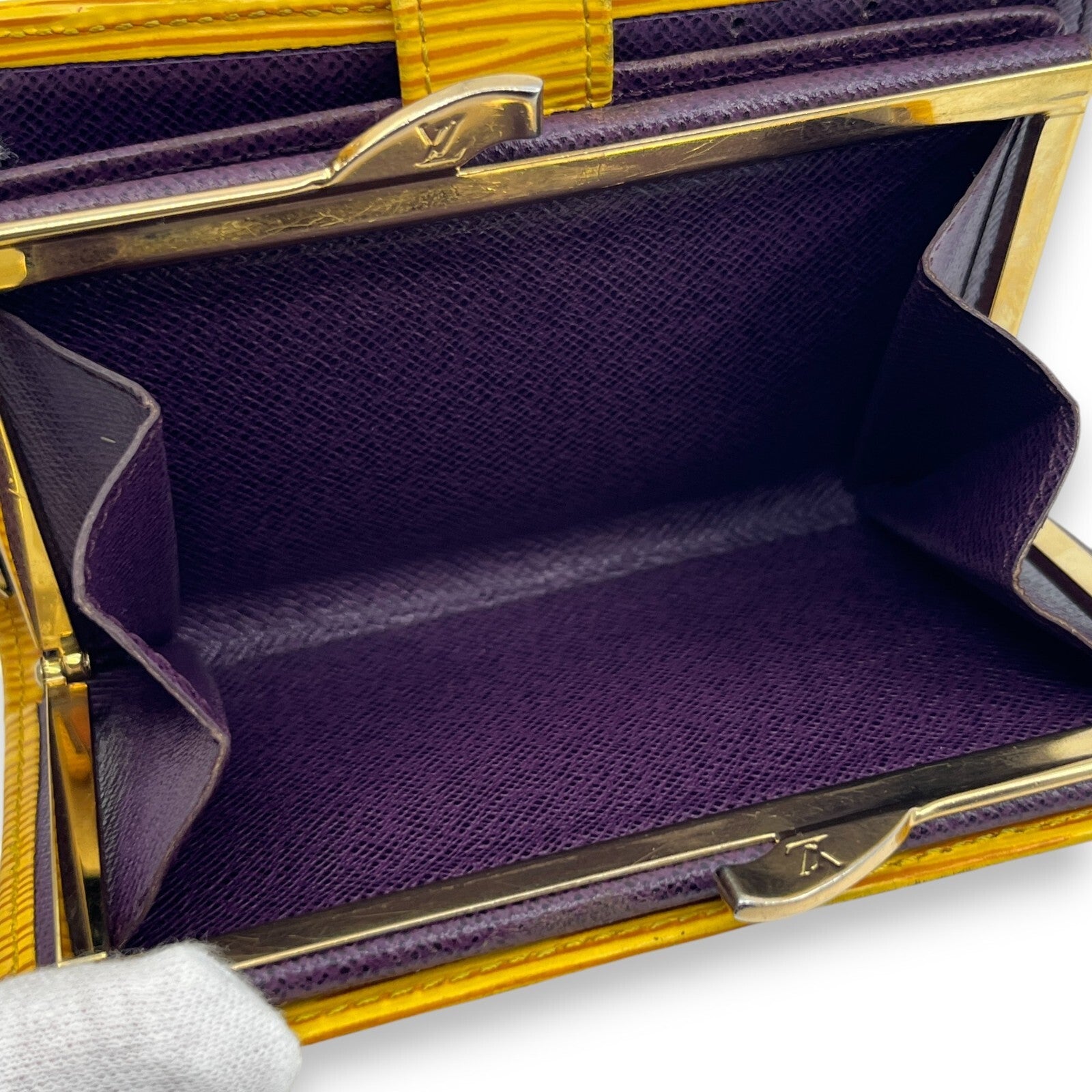 Louis Vuitton Epi Porto Monet Billet Viennois Compact Wallet in Yellow