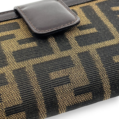 Fendi Zucca  Canvas Leather Bifold Wallet in Brown /w Box