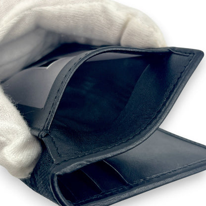 Gucci GG Canvas Card Holder Navy with Matching Leather Trim w/ Box