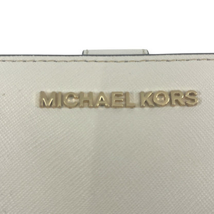 Michael Kors White Leather Compact Bifold Wallet