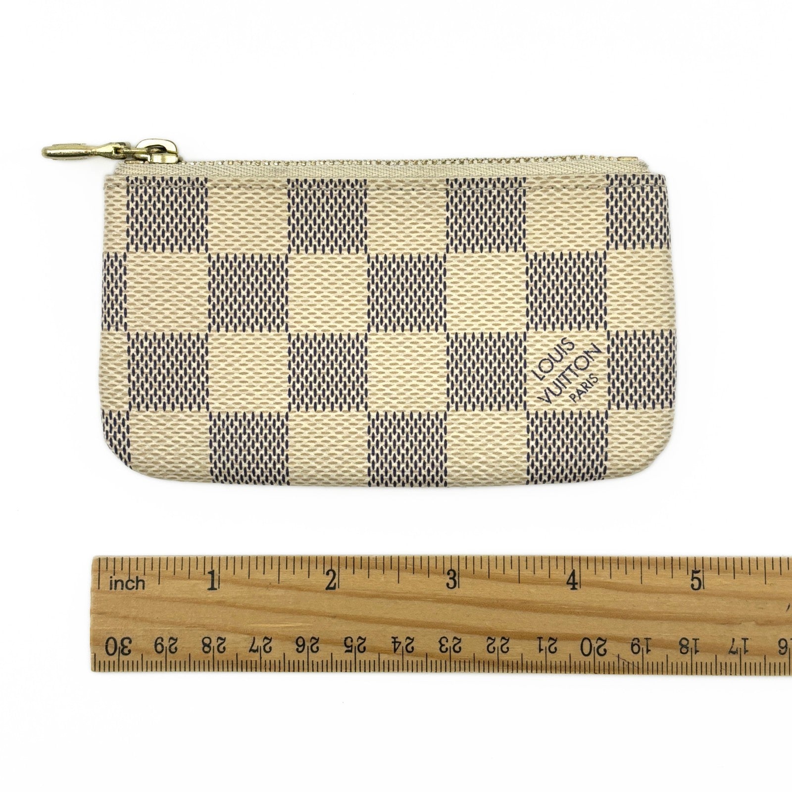 Louis Vuitton Damier Azur Pochette Cles Coin Purse and Keychain