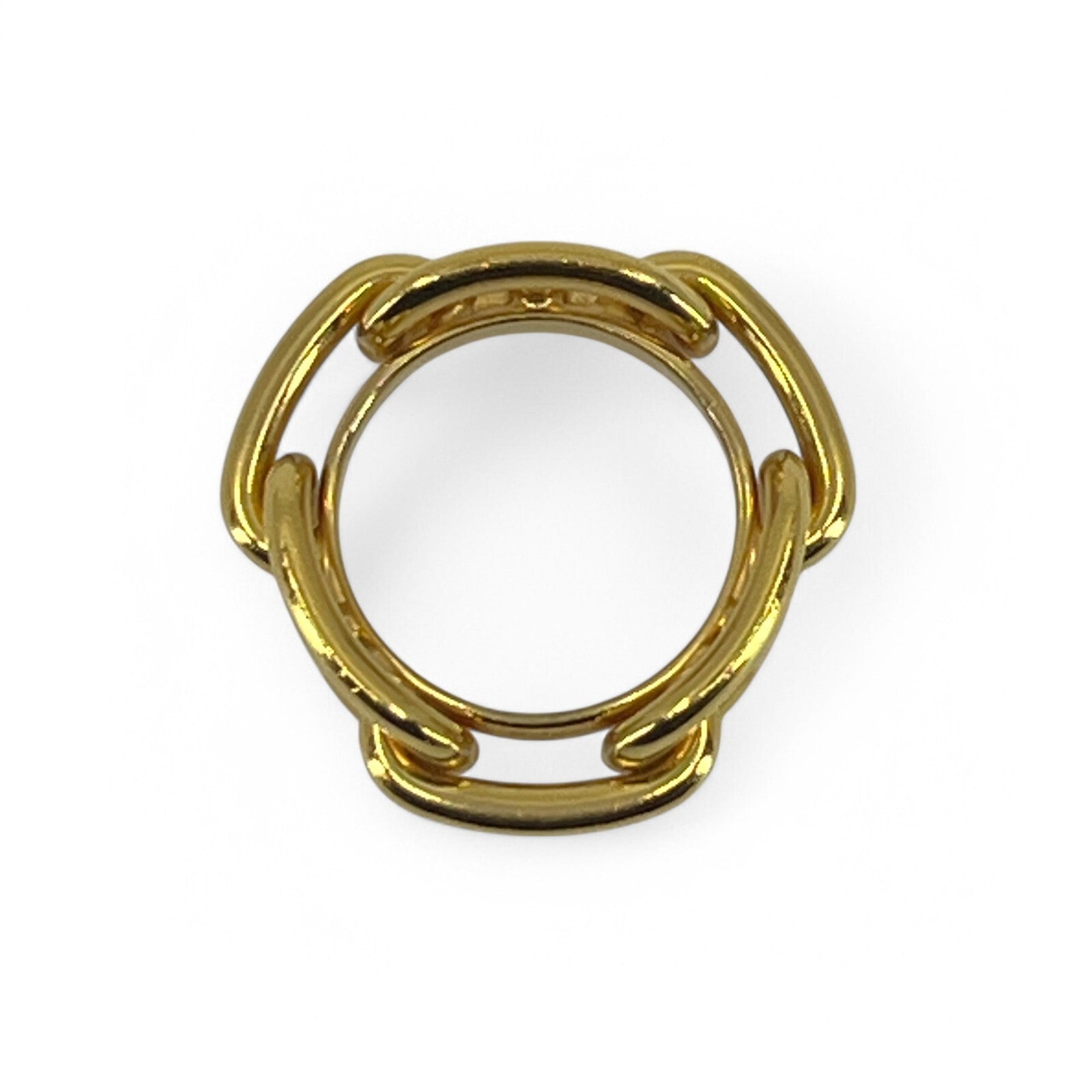 Hermes Chaîne d'Ancre Scarf Ring Gold-Tone