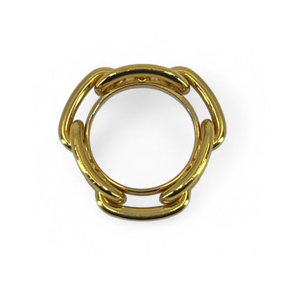 Hermes Chaîne d'Ancre Scarf Ring Gold-Tone