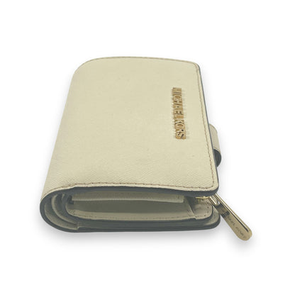 Michael Kors White Leather Compact Bifold Wallet