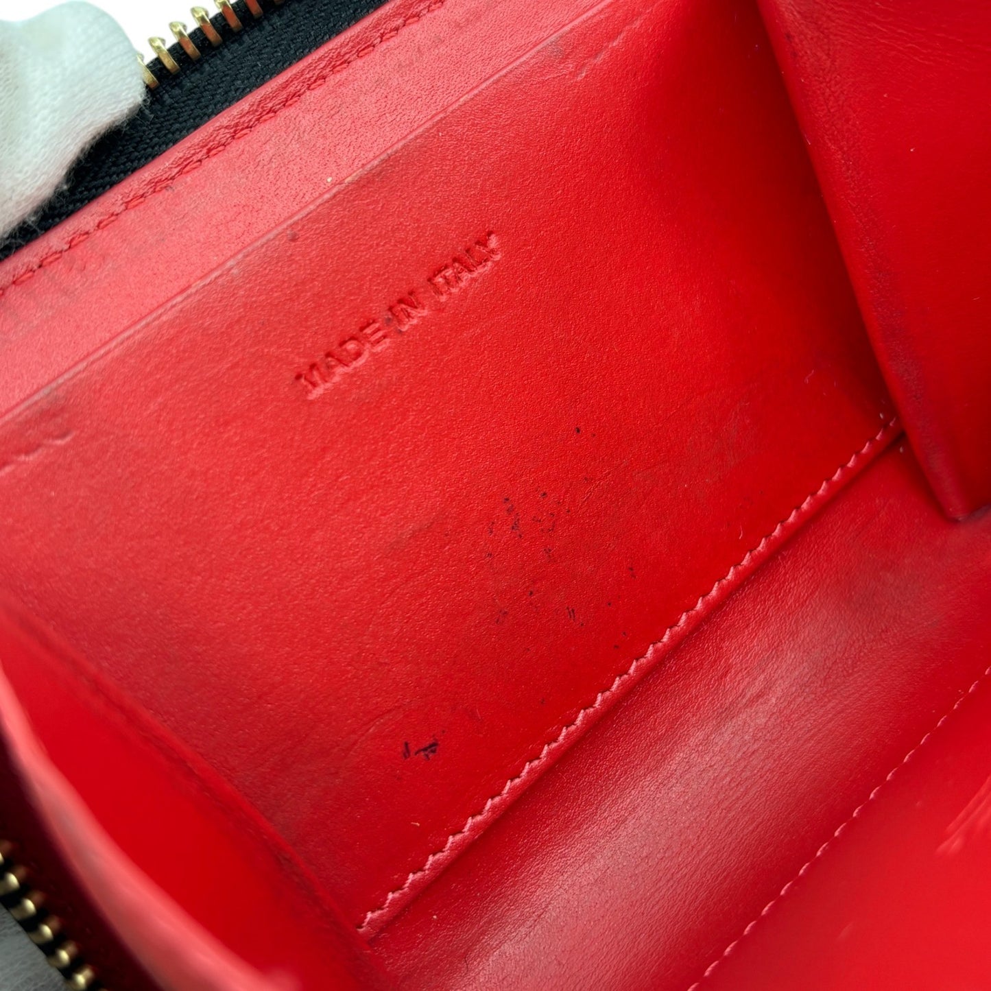 Christian Louboutin Panettone Black Leather Zip Wallet w/ Spikes Box Dust Bag