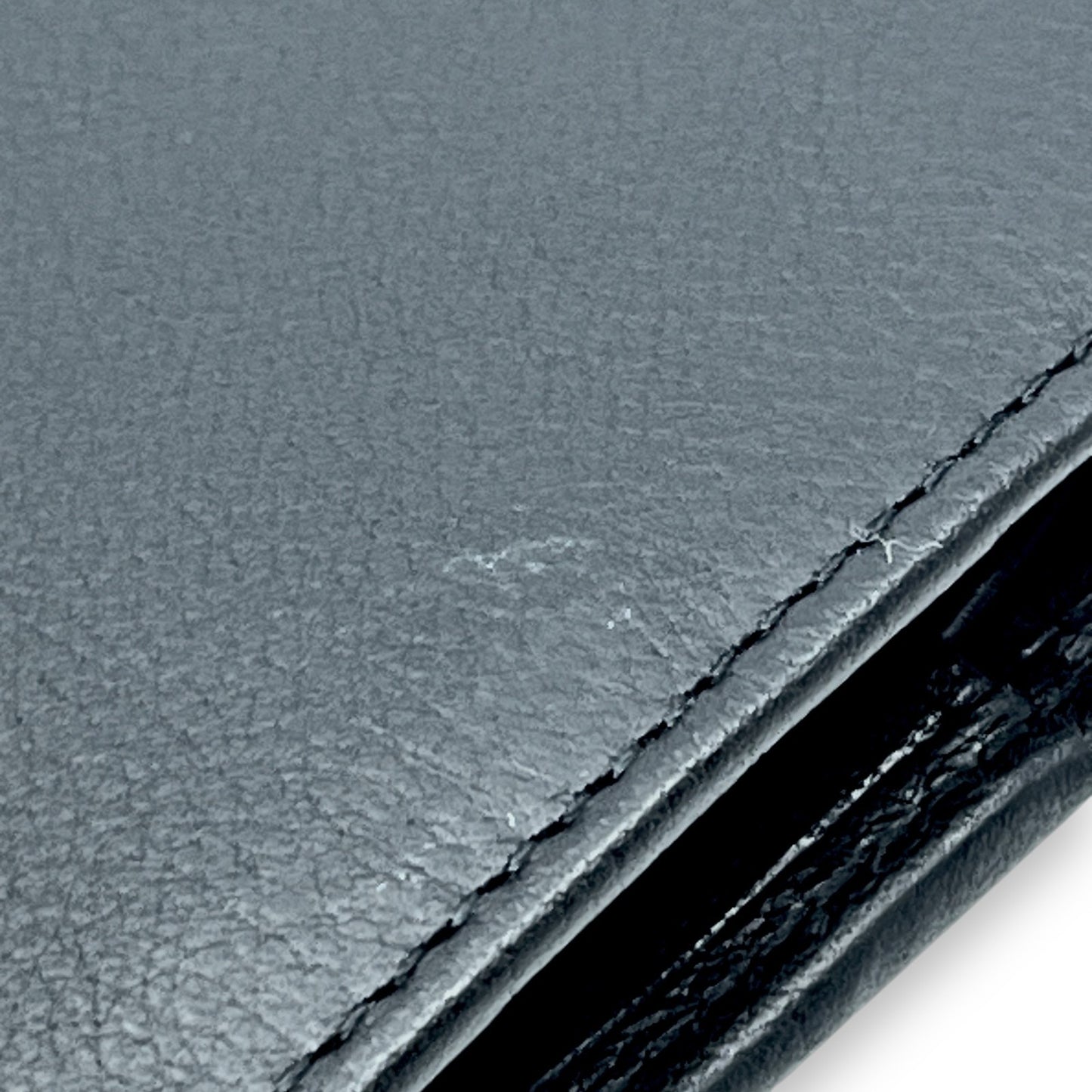 Christian Dior Black Leather Bifold Wallet with Silver Logo Plate