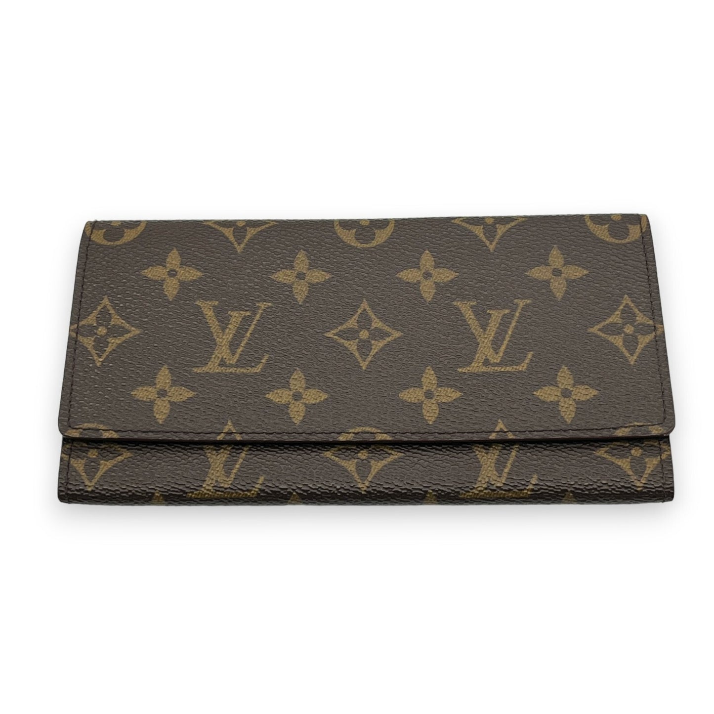 Louis Vuitton Portefeuille 3 Cult Credit M61818 Monogram Long Leather Wallet
