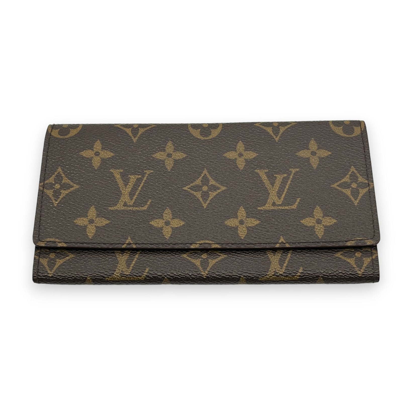 Louis Vuitton Portefeuille 3 Cult Credit M61818 Monogram Long Leather Wallet