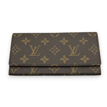 Louis Vuitton Portefeuille 3 Cult Credit M61818 Monogram Long Leather Wallet