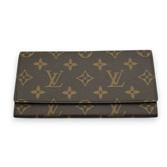 Louis Vuitton Portefeuille 3 Cult Credit M61818 Monogram Long Leather Wallet