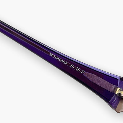 Yves Saint Laurent YSL Sunglasses 31-0049 Gold Purple Titanium Frame Japan Case