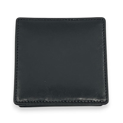 Bally Compact Leather Coin Wallet in Black w/ Box and Dust Bag