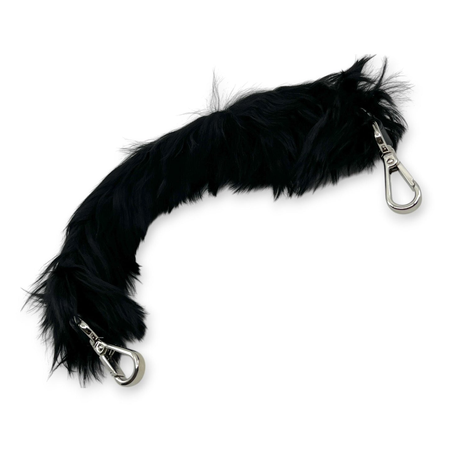 Fendi Strap You Mini Short Fur Bag Strap Black w/ Dust Bag