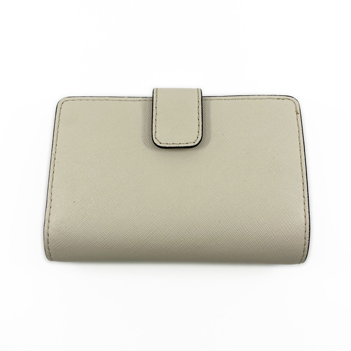 Michael Kors White Leather Compact Bifold Wallet
