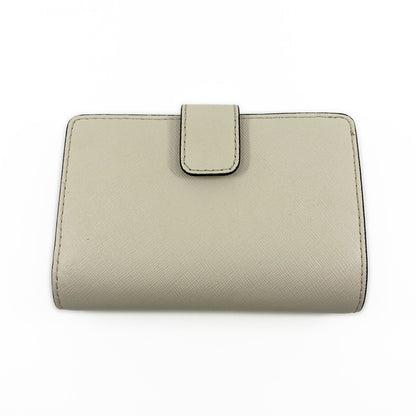 Michael Kors White Leather Compact Bifold Wallet