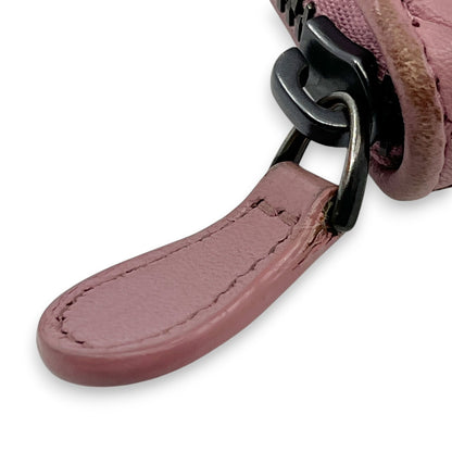 Bottega Veneta Intrecciato Leather Compact Zip-Around Wallet Pink
