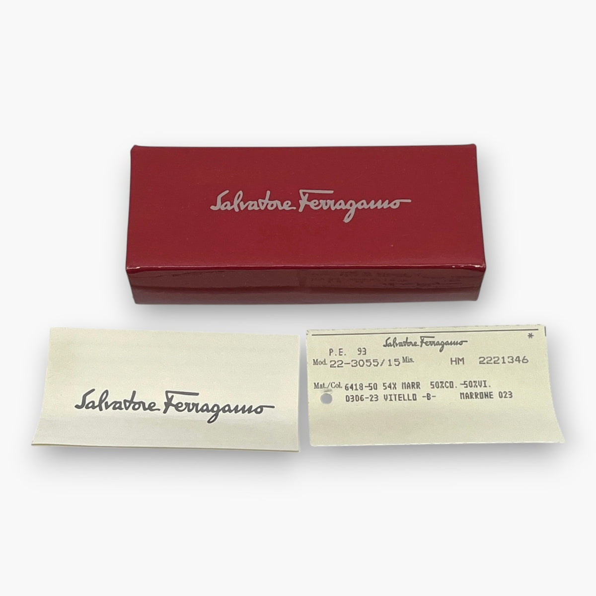 Ferragamo Vara Ribbon Keychain Key Ring Brown Gold 22-3055 W/ Box Card