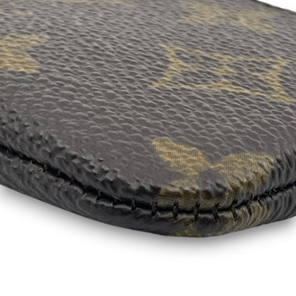 Louis Vuitton Monogram Pochette Cles Coin Purse and Keychain Brown