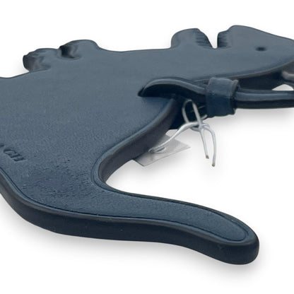 Coach Rexy Dinosaur Bag Charm Keychain Dark Blue Leather C6294G