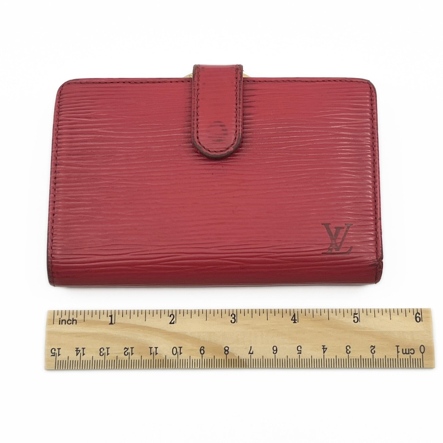 Louis Vuitton Epi Porto Monet Billet Viennois Compact Wallet in Red