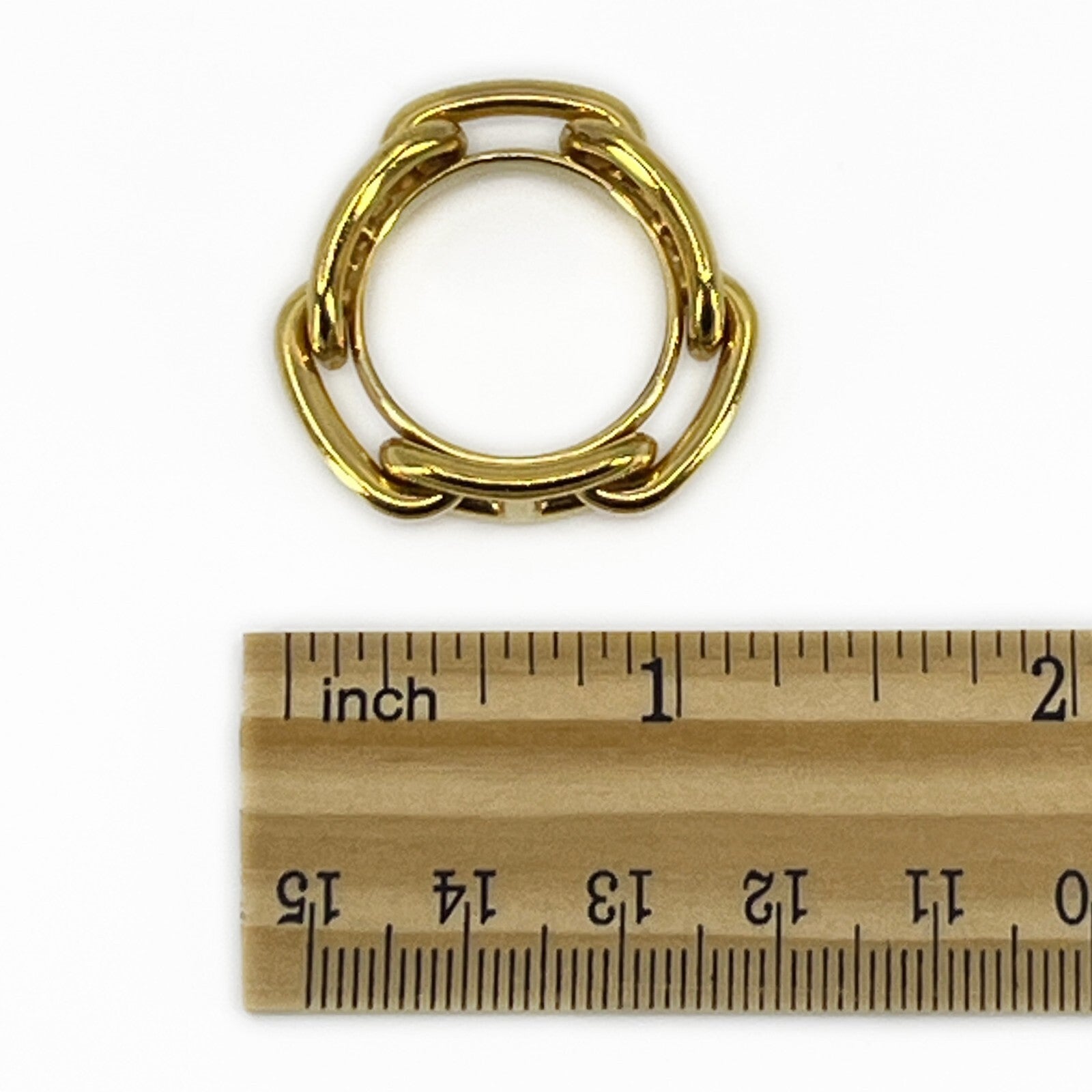 Hermes Chaîne d'Ancre Scarf Ring Gold-Tone