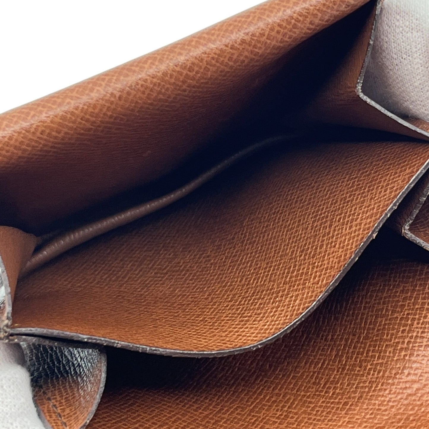 Louis Vuitton Monogram Porte-Monnaie Gousset Coin Purse Brown