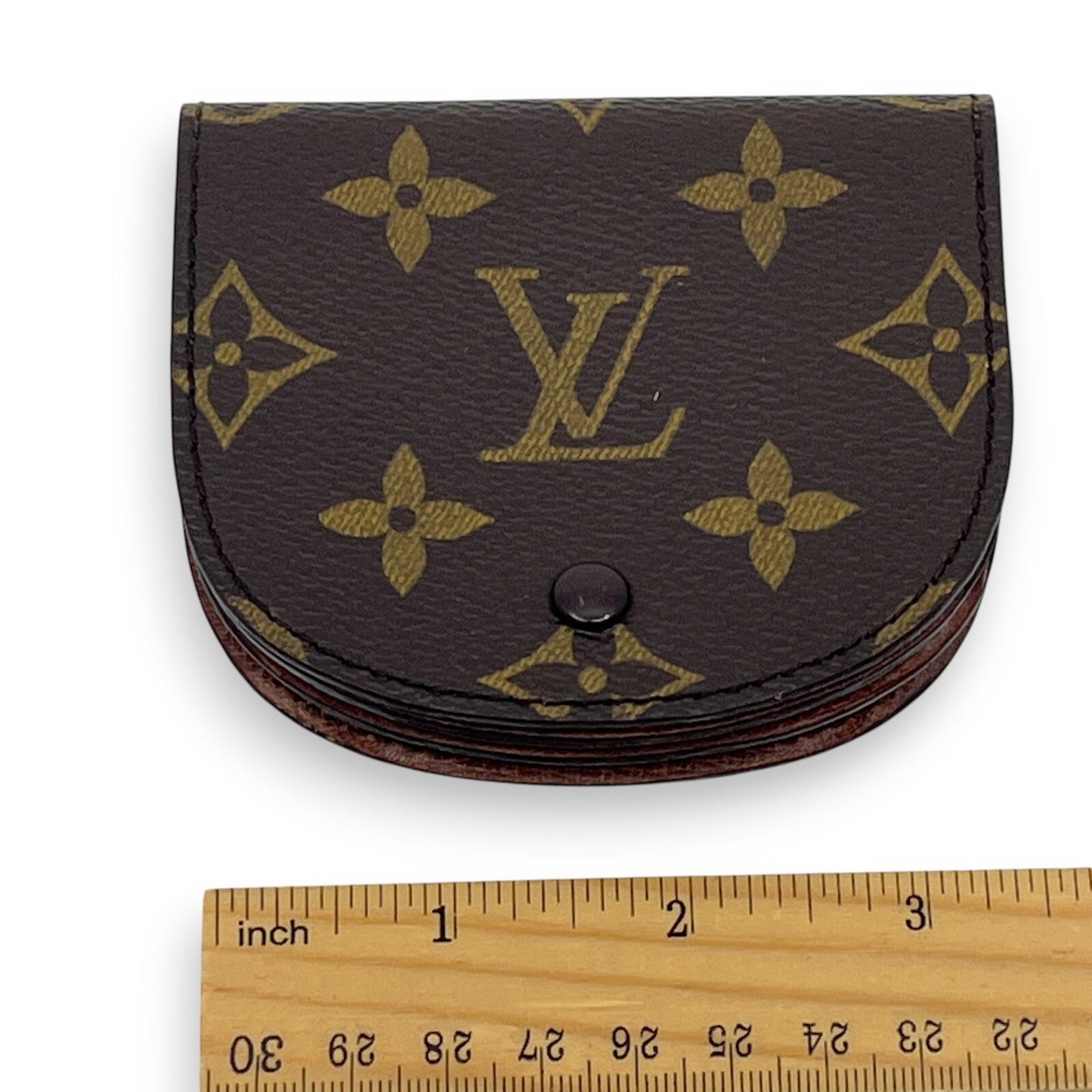 Louis Vuitton Monogram Porte-Monnaie Gousset Coin Purse Brown