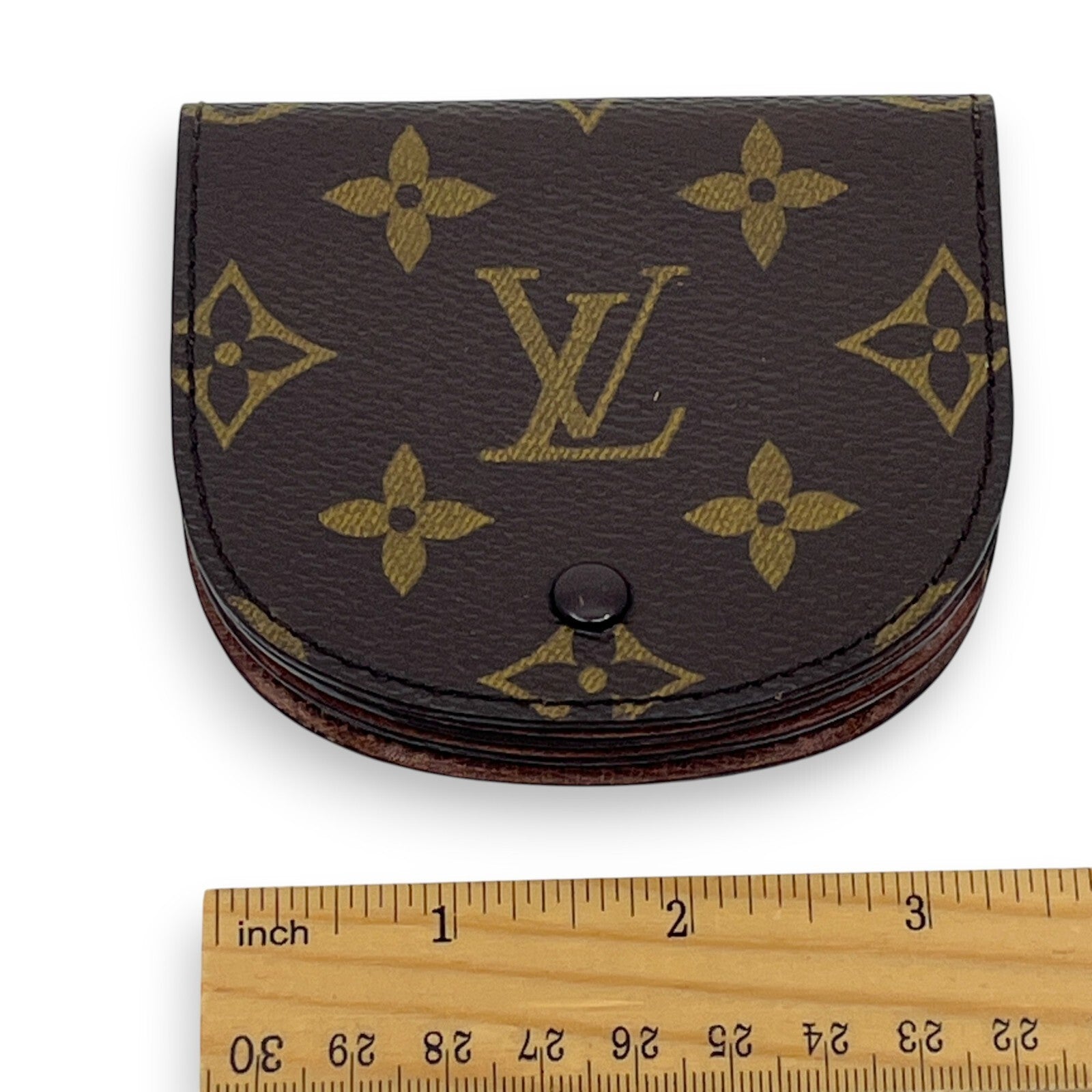 Louis Vuitton Monogram Porte-Monnaie Gousset Coin Purse Brown