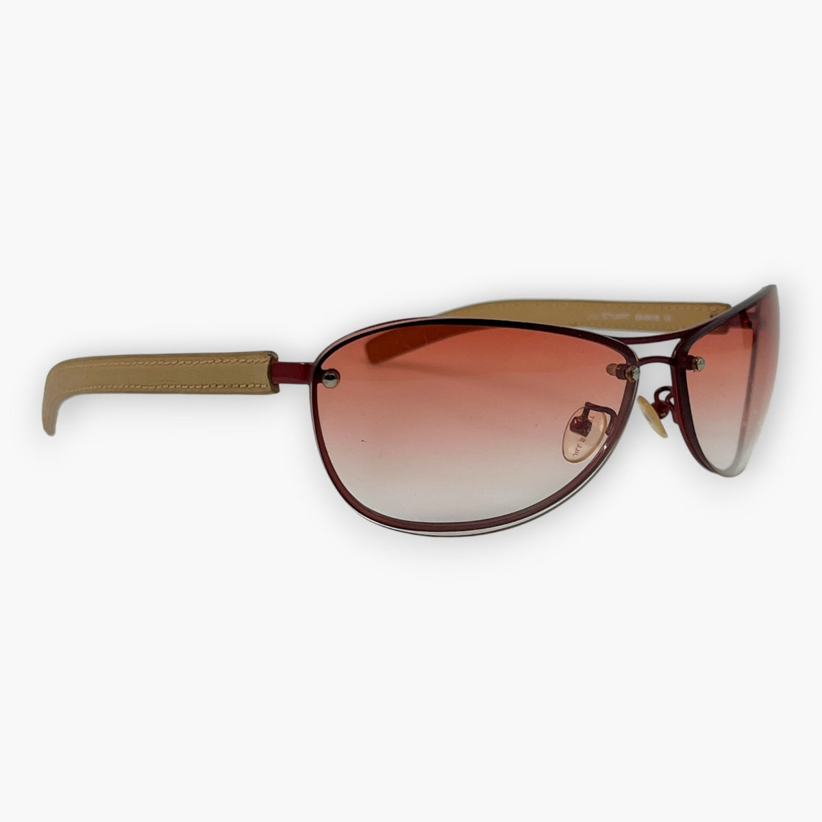 JILL STUART Red Sunglasses 65-12-125 Gradient Lenses w/ Case