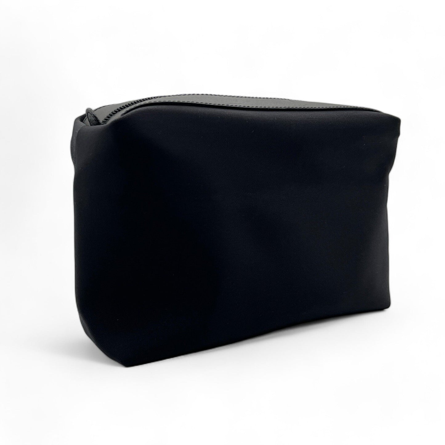 Salvatore Ferragamo Fabric and Leather Pouch in Black