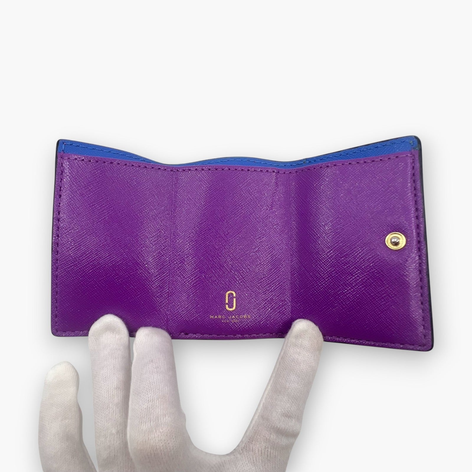 Marc Jacobs Wallet M0013597 Pink Yellow Leather Trifold