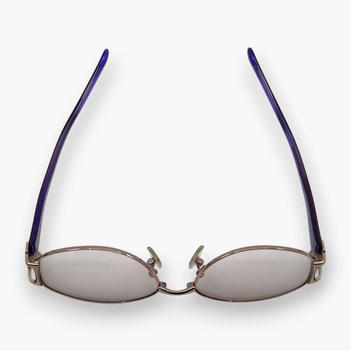 Yves Saint Laurent YSL Sunglasses 31-0049 Gold Purple Titanium Frame Japan Case