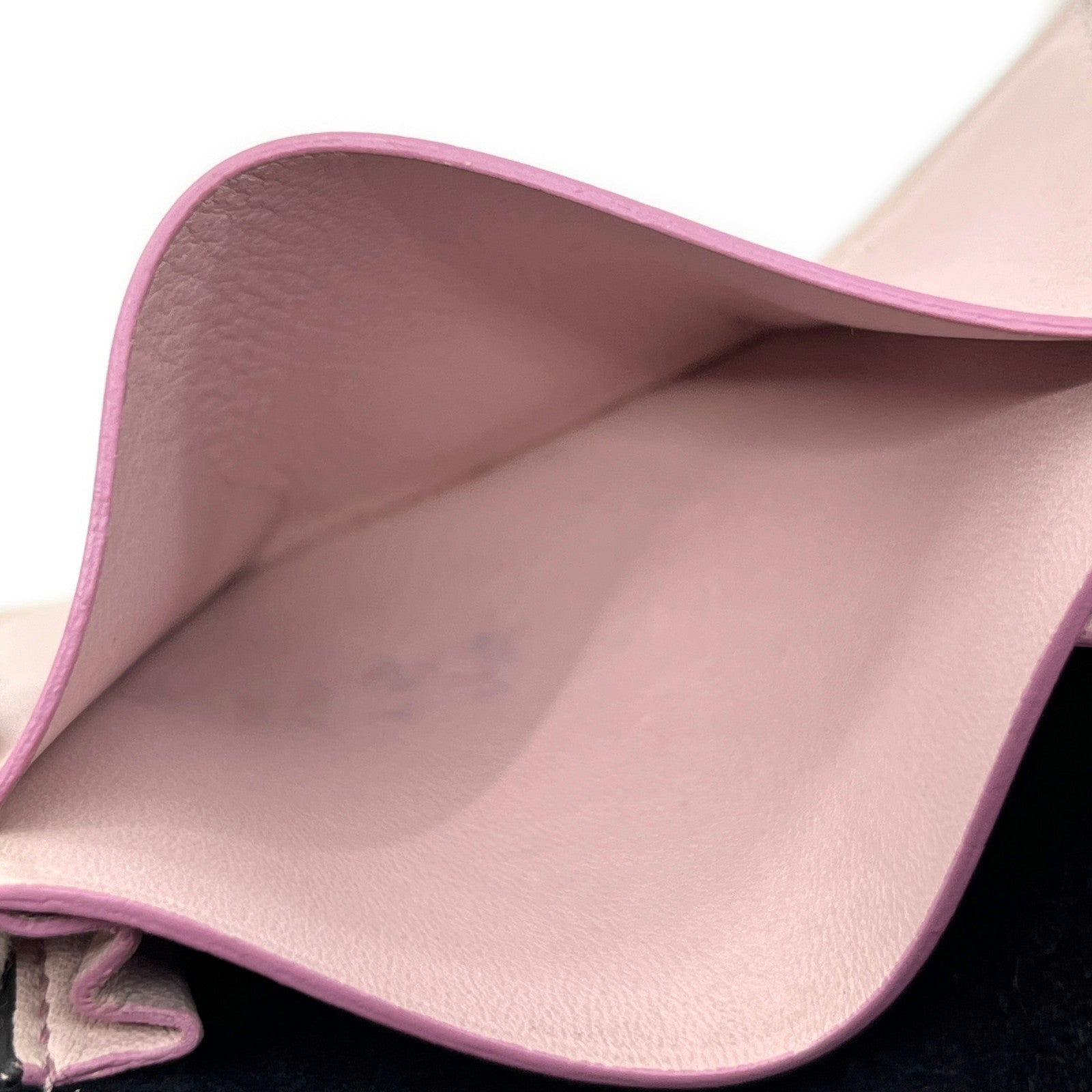 Celine Black Pink Leather Card Holder with Snap Tab