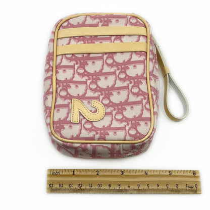 Christian Dior Trotter Pouch in Pink PVC with Number 2 patch